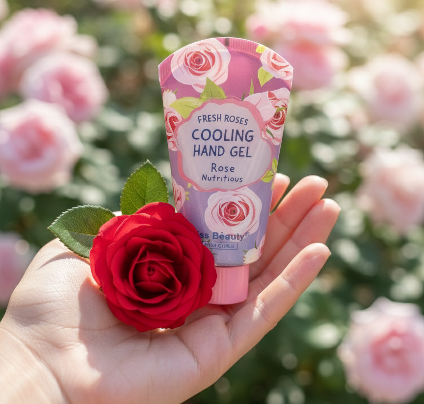 Kiss Beauty Cooling Hand Gel (Rose)_60ml