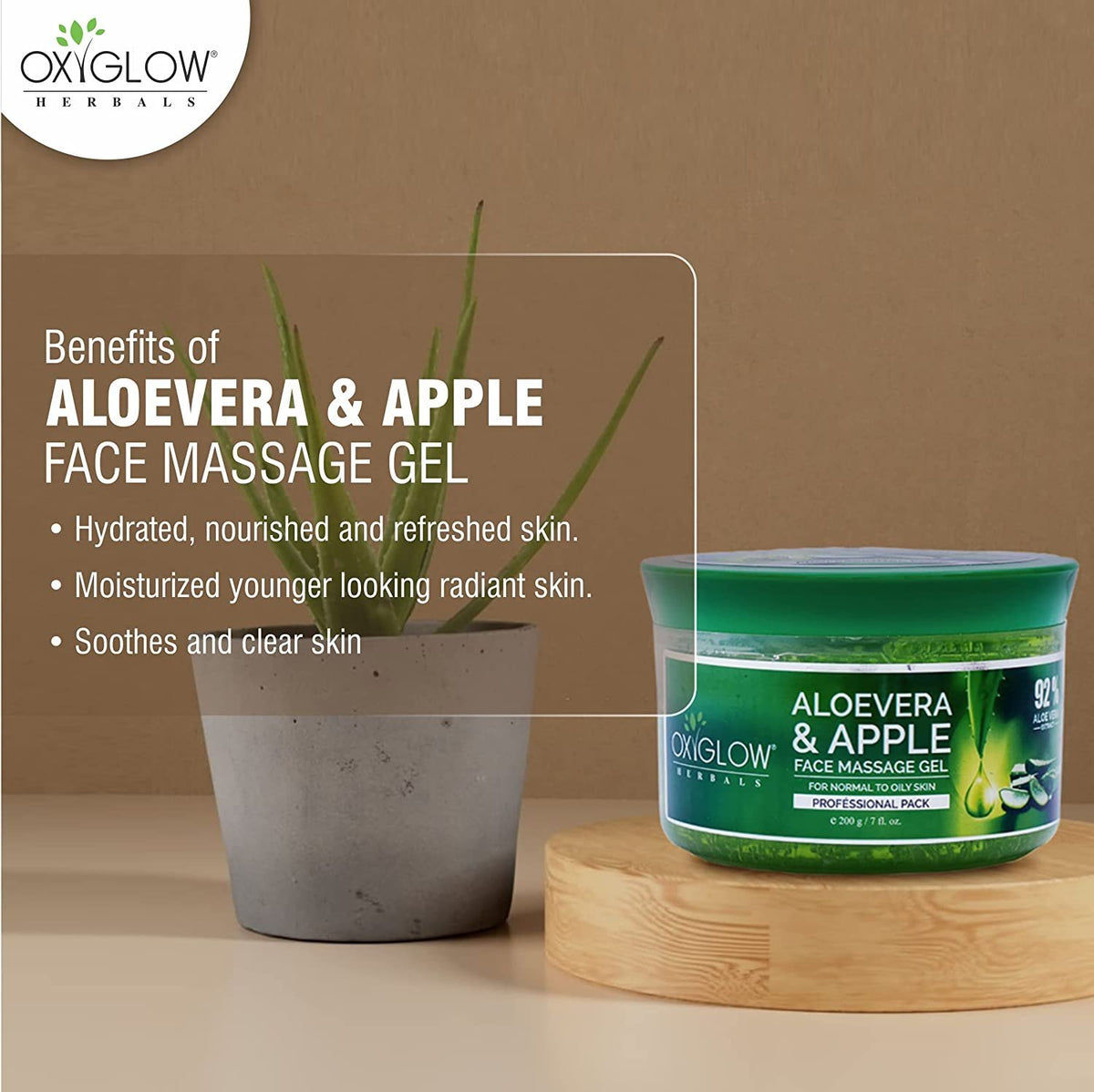 Oxyglow Aloe & Apple Face Massage Gel 100g
