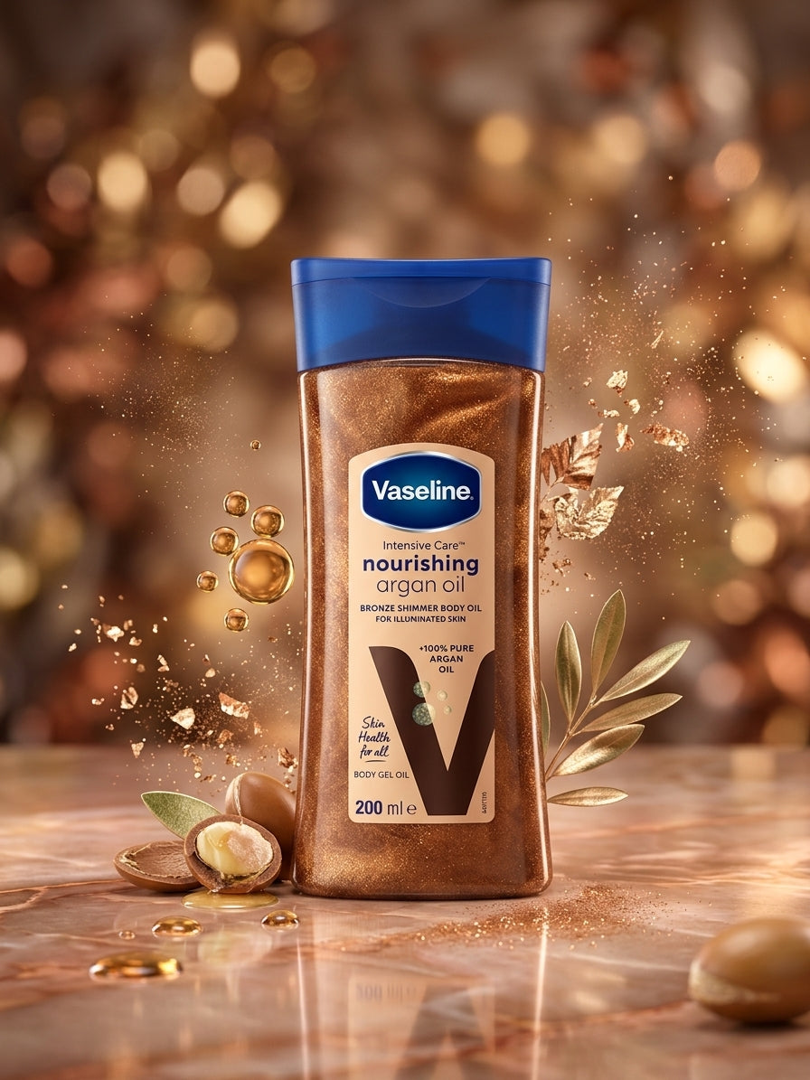 Vaseline Argan Oil Shimmer Body Oil 200ml