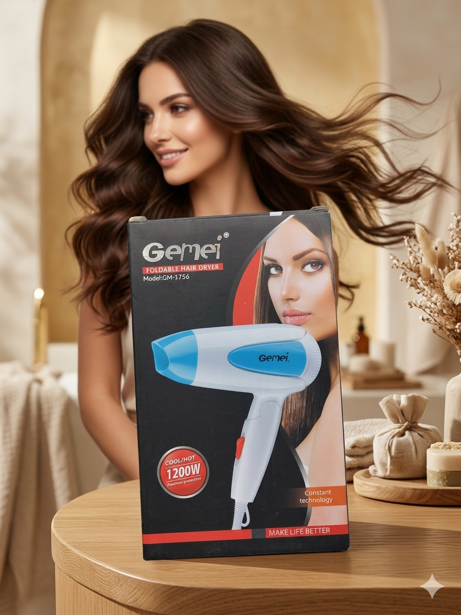 Gemei ( GM-1756 ) Foldable Hair Dryer