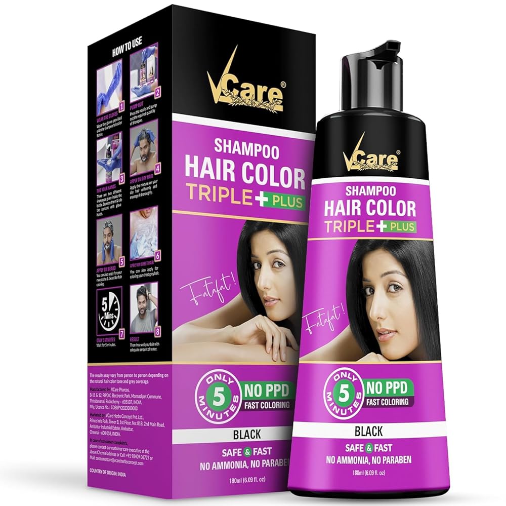 VCare Hair Shampoo - Black 180ml