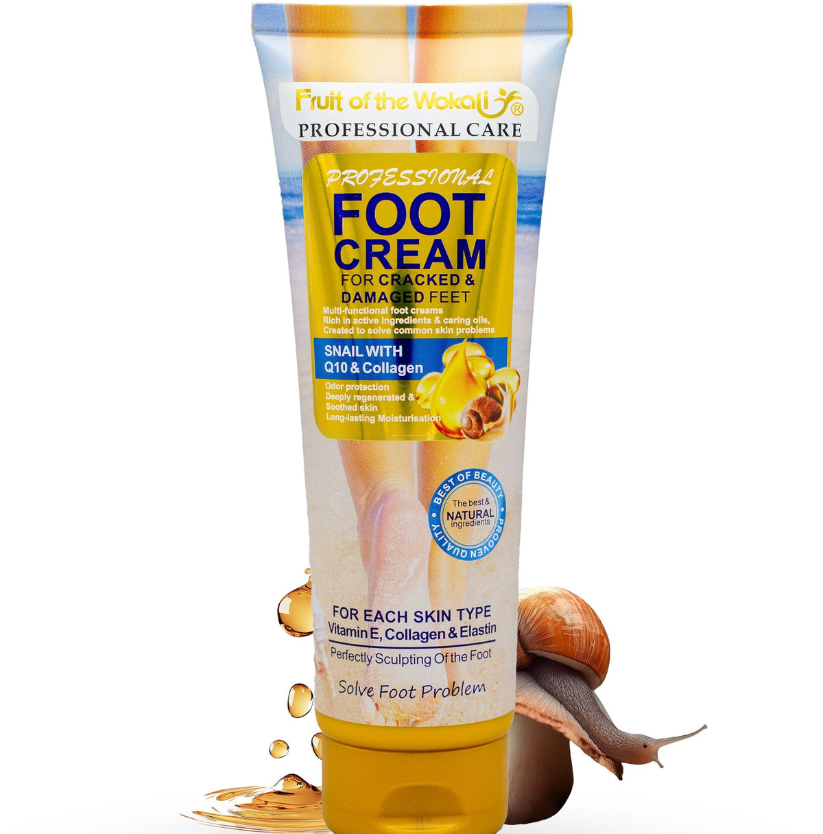 Wokali Snail With Q10 & Collagen Foot Cream 120ml