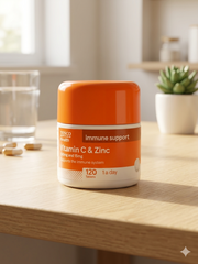 Tesco Health Vitamin C & Zinc 120 Tablets