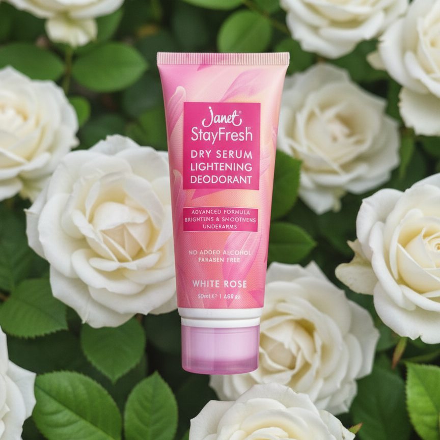 Janet White Rose Dry Serum Deodorant 50ml