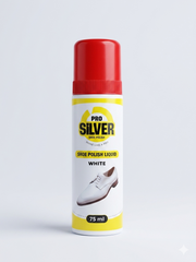 Pro Silver Shoe Polish Liquid White 75ml