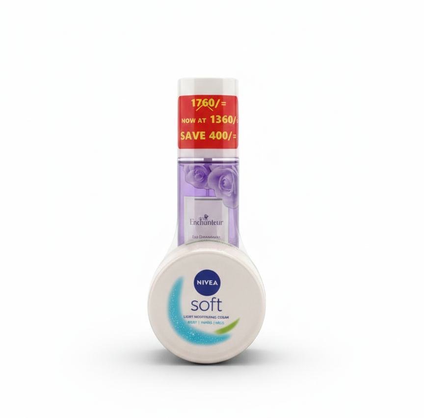Enchanter Sensational Cologne 100ml + Nivea Soft Moisturizer 100ml