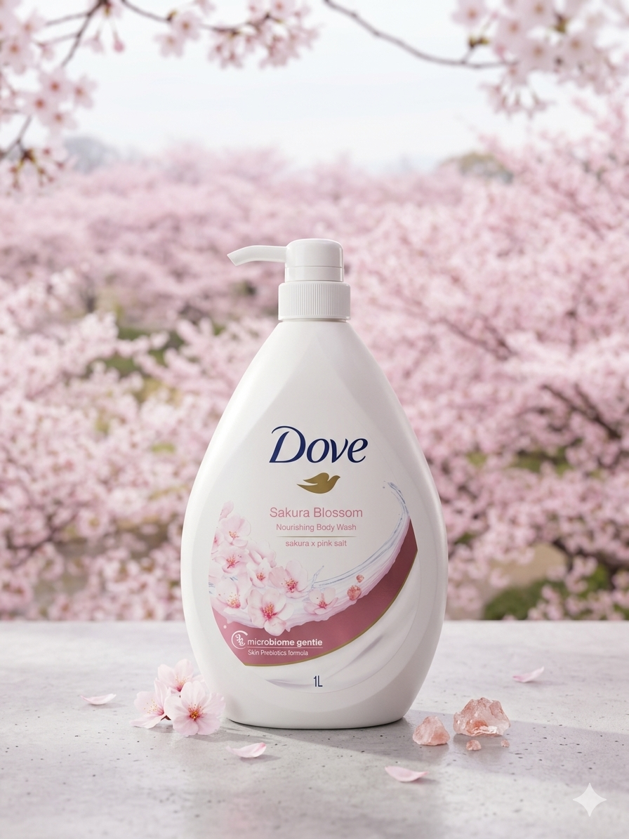 Dove Sakura Blossom Body Wash 1L