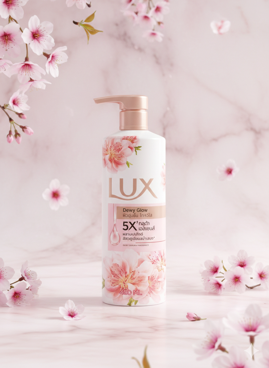 Lux Dewy Glow Body Wash 450ml