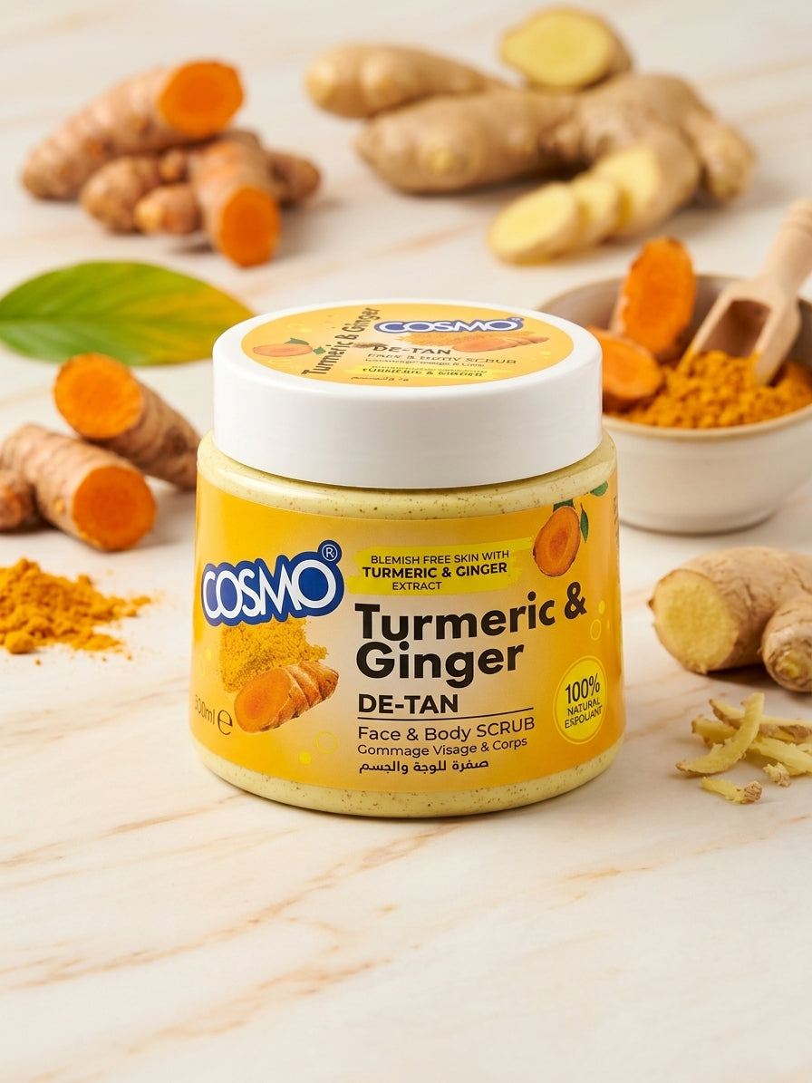 Cosmo Turmeric & Ginger Face & Body Scrub 500ml