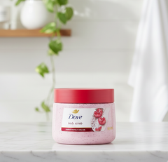 Dove Body Scrub Crushed Cherries & Chia Milk 15oz