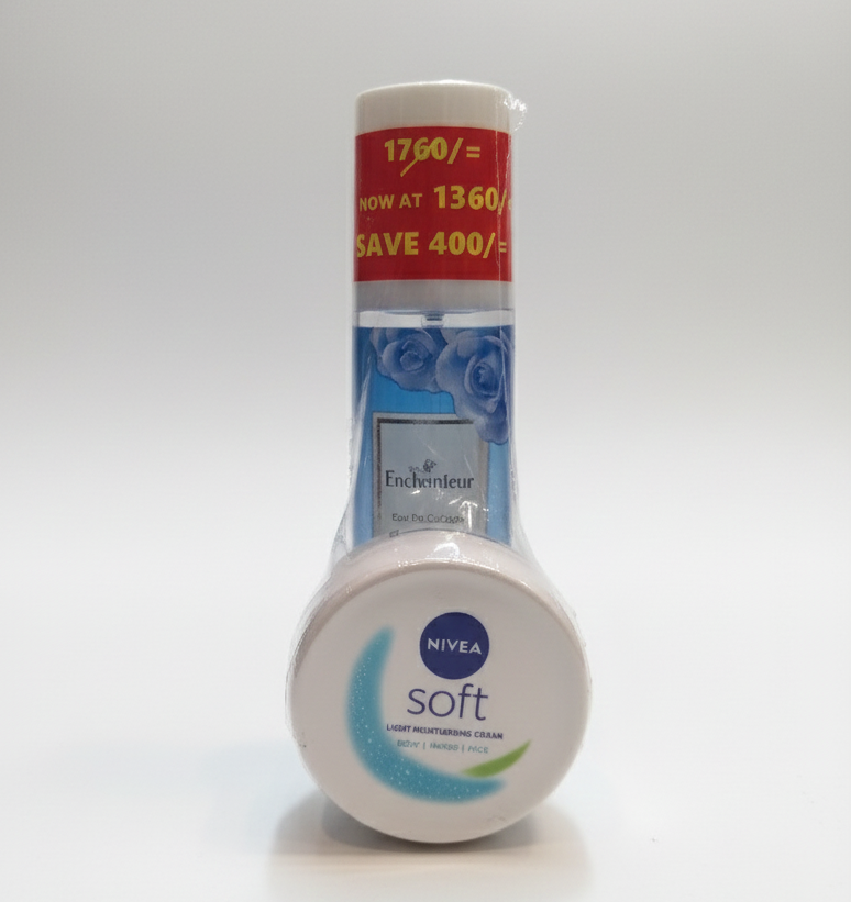 Enchanter Treasure Cologne 100ml + Nivea Soft Moisturizer 100ml