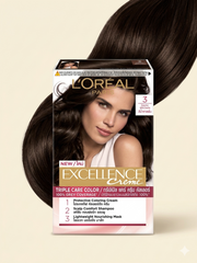 Loreal Excellence Creme 3 ( Dark Brown ) Hair Color