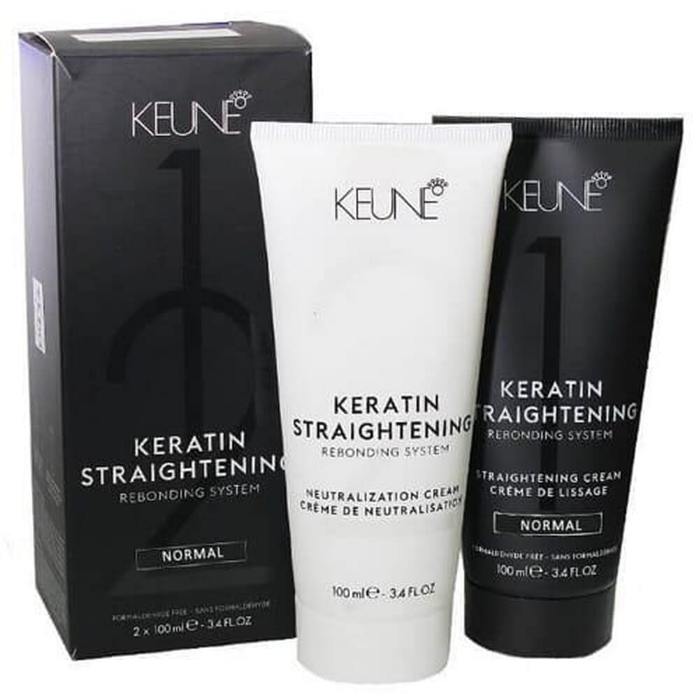 Keune Keratin Straightening Rebonding System - 100mlx2 ( Normal )