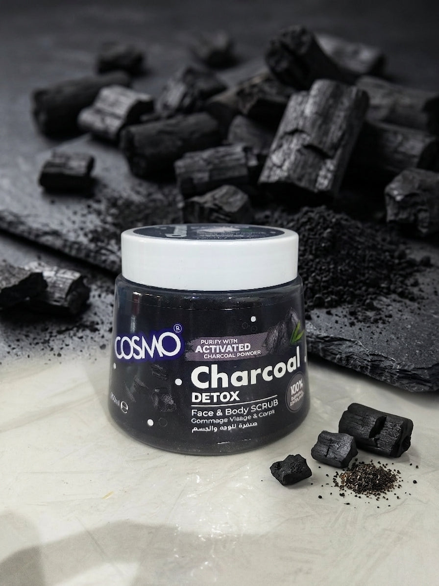 Cosmo Charcoal Face & Body Crub 500ml