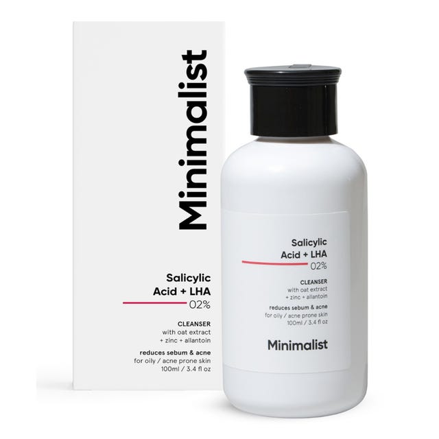 Minimalist Salicylic Acid + Lha 02% Cleanser 100Ml