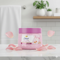 Dove Body Scrub Himalayan Salt & Rose Oil 15oz