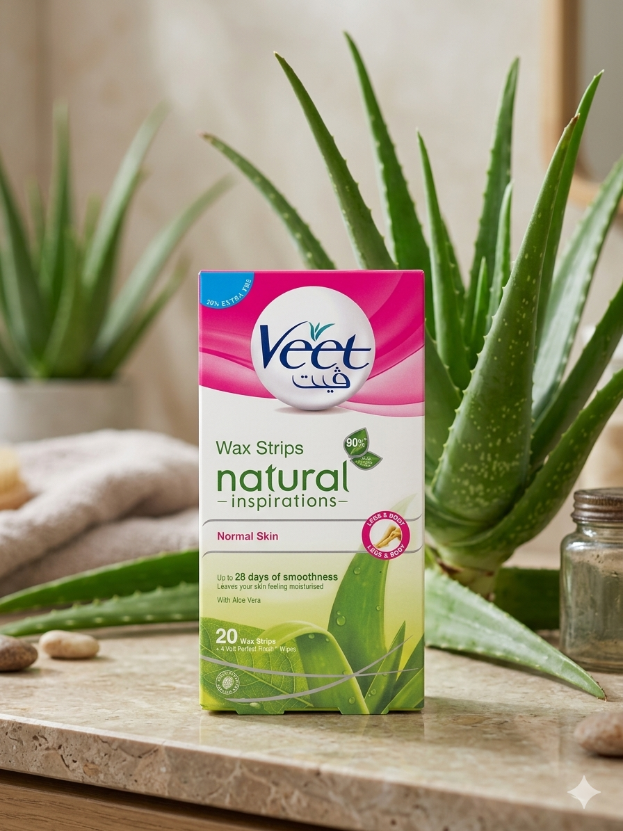 Veet Normal Skin Wax Strips -20strips ( Aloe )