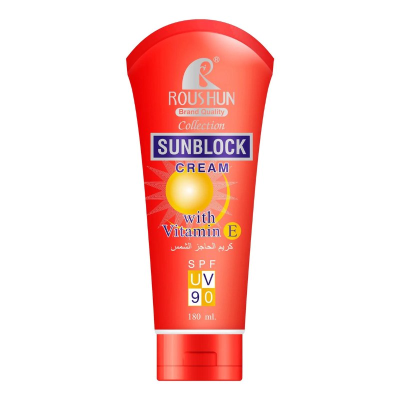 Roushun Sunblock Cream With Vitamin E SPF UV 90 180ml - ShopXonline
