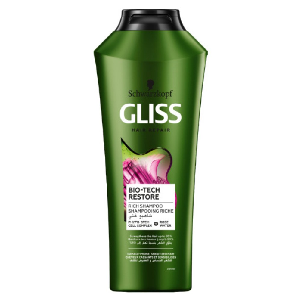 Schwarzkopf Gliss Bio Tech Restore Shampoo - 400ml - ShopXonline