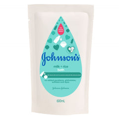 johnson's baby bath milk+rice 600ml ( Refill )