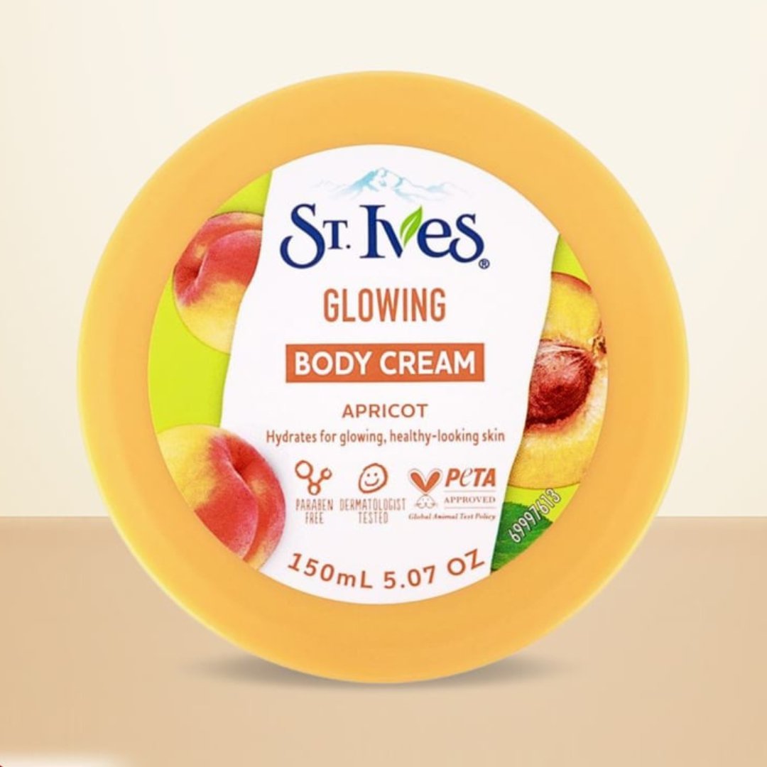 St. Ives Glowing Body Cream Apricot 300ml - ShopXonline