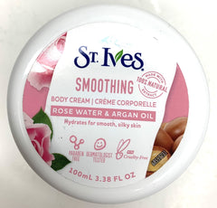 St. Ives Smoothing Body Cream Rose Water & Argan Oil 300ml - ShopXonline