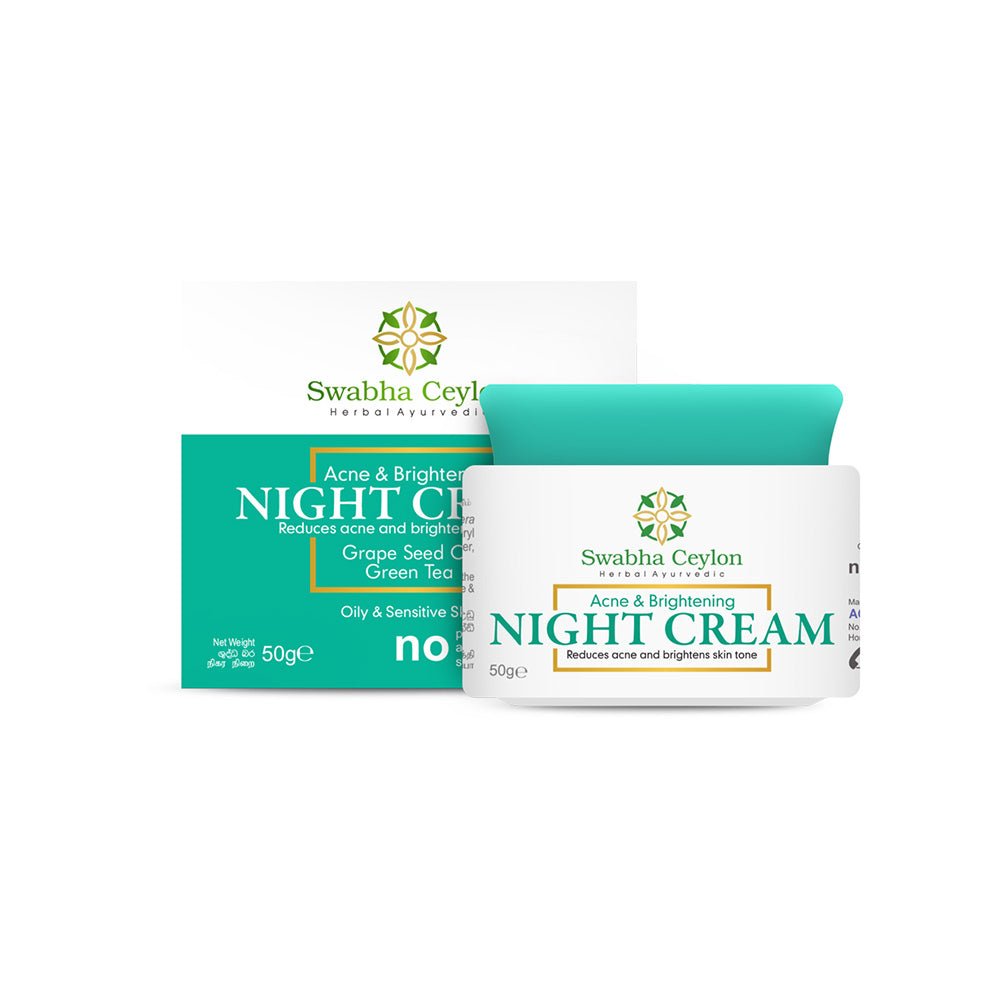 Swabha Ceylon Acne & Brightening Night Cream - 25g - ShopXonline