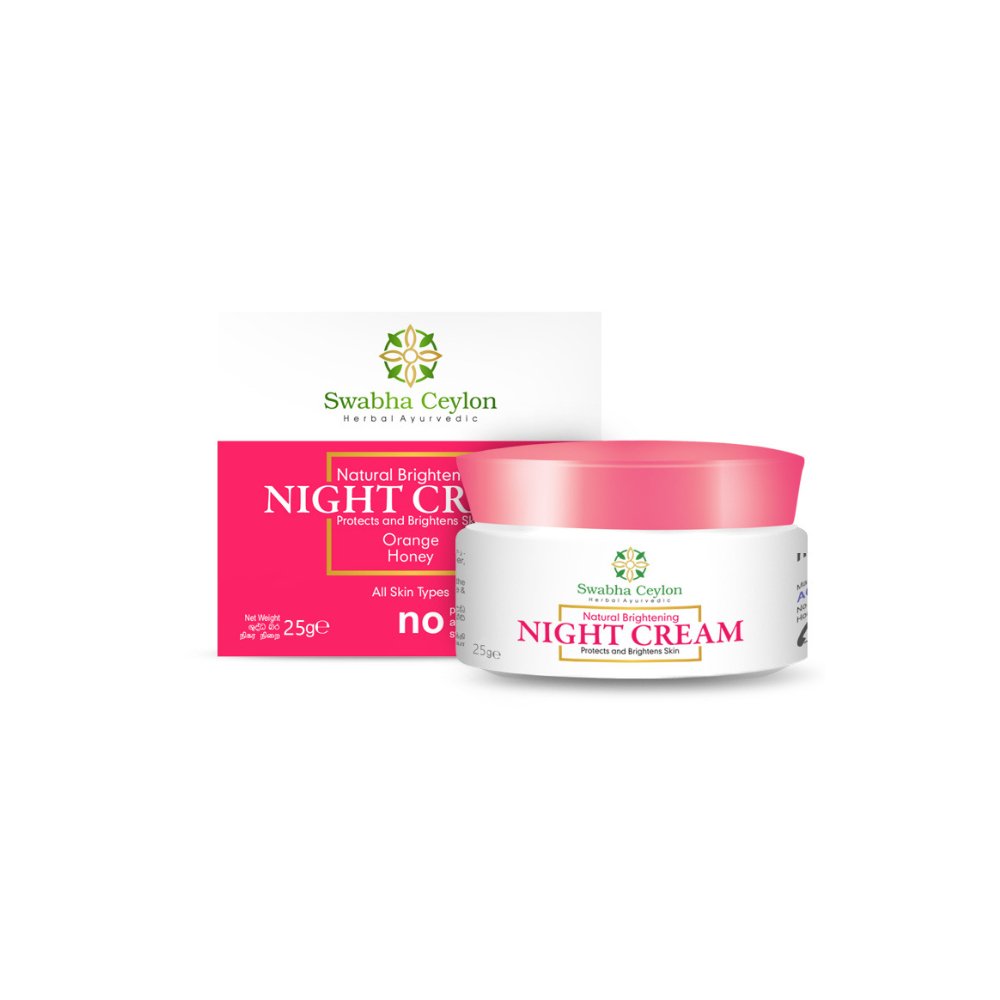 Swabha Ceylon Natural Brightening Night Cream - 25g - ShopXonline