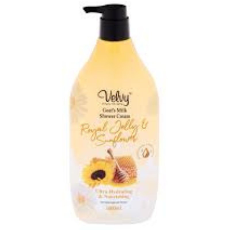 Velvy Royal Jelly & Sunflower Goat's Milk Shower Cream 1L - ShopXonline