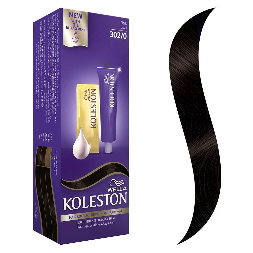 Wella Koleston Hair Color 302.O Black - 50ml - ShopXonline