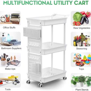 3-Tier Utility Rolling Cart